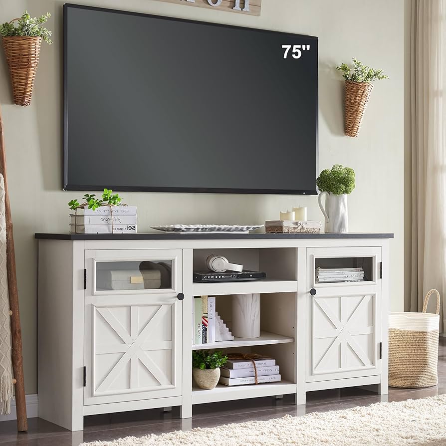 テレビ台 IDEE STILT TV CABINET Amazon.com: JXQTLINGMU Farmhouse TV Stand for 75 Inch TV